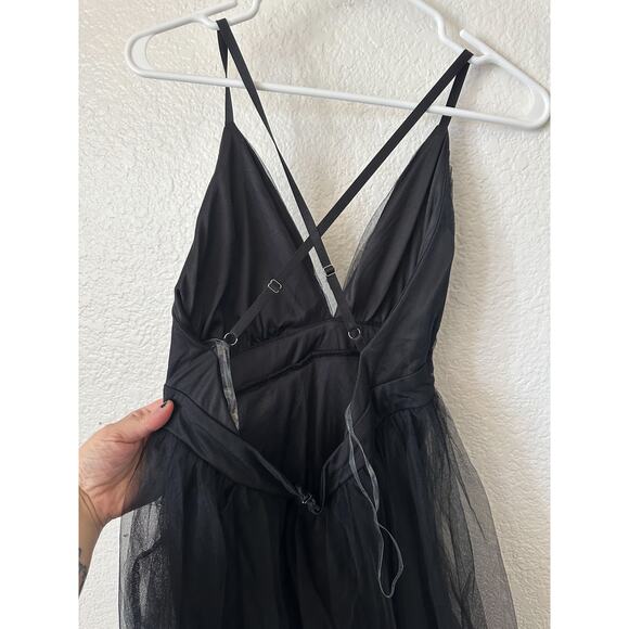 Haute Monde Black Formal Homecoming Prom Dress Tulle Size Small - Picture 5 of 5